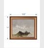The Vintage Artistry Grey & Green Mountain Range Printed Framed Wall Painting