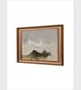 The Vintage Artistry Grey & Green Mountain Range Printed Framed Wall Painting