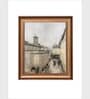 The Vintage Artistry White & Brownparis City Scape Printed Framed Wall Painting