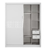 Theia 2 Door Sliding Wardrobe in Gloss White Colour