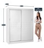 Theia 2 Door Sliding Wardrobe in Gloss White Colour