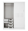 Theia 2 Door Sliding Wardrobe in Gloss White Colour
