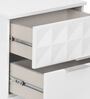 Theia Bedside Table in Glossy White Finish