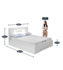 Theia King Size Bed in White Finish with Hydraulic Storage