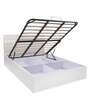 Theia King Size Bed in White Finish with Hydraulic Storage