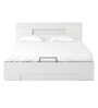 Theia King Size Bed with Storage in White Finish