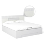 Theia King Size Bed with Storage in White Finish