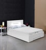 Theia Queen Size Bed with Storage in Glossy White Finish