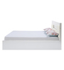 Theia Queen Size Bed with Storage in Glossy White Finish