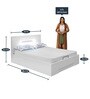 Theia Queen Size Bed with Storage in Glossy White Finish