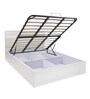 Theia Queen Size Bed with Storage in Glossy White Finish