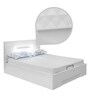 Theia Queen Size Bed with Storage in Glossy White Finish