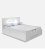 Theia Queen Size Bed with Storage in Glossy White Finish