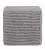 Thermocol Hand Knitted Square Sitting Pouffe in Grey Colour