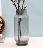 Thick Black Glass Flower Vase