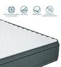Quilted EPE Foam 6 inch Pocketed Spring King Size Mattress in White & grey Colour