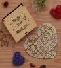 Things I Love About You Puzzle Brown Engineered Wood Gift Set