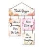 Think Bigger Never Give Up Life Journey Wooden Wall Hanging