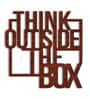 Think Outside The Box Brown MDF Wall Art