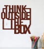 Think Outside The Box Brown MDF Wall Art