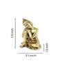 Thinking Buddha Gold Brass Idol