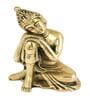 Thinking Buddha Gold Brass Idol