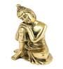 Thinking Buddha Gold Brass Idol