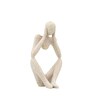 Thinking Human Beige Resin Figurine