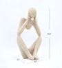 Thinking Human Beige Resin Figurine