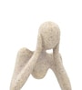 Thinking Human Beige Resin Figurine