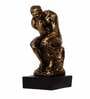 Thinking Man On The Rock Polyresin Human Figurine