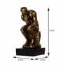 Thinking Man On The Rock Polyresin Human Figurine