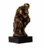 Thinking Man On The Rock Polyresin Human Figurine