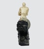 Thinking Men Sitting on Black Seesaw in Golden and Black Finish with Resin Material Showpiece
