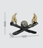 Thinking Men Sitting on Black Seesaw in Golden and Black Finish with Resin Material Showpiece