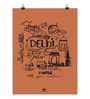 Thinkpot Paper 12 x 18 Inch Diwali Ki Delhi Doodle Paper Motivational Unframed Poster