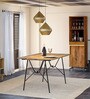 Thiva Metal 6 Seater Dining Table Table In Matte Black Finish