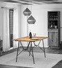 Thiva Metal 6 Seater Dining Table Table In Matte Black Finish