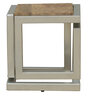 Thiva Metal End Table In Grey Colour