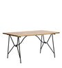 Thiva Metal 6 Seater Dining Table Table In Matte Black Finish