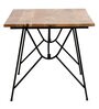 Thiva Metal 6 Seater Dining Table Table In Matte Black Finish