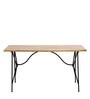 Thiva Metal 6 Seater Dining Table Table In Matte Black Finish