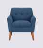 Thomas Boucle Fabric Arm Chair In Blue Colour
