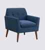 Thomas Boucle Fabric Arm Chair In Blue Colour