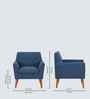 Thomas Boucle Fabric Arm Chair In Blue Colour