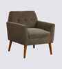Thomas Boucle Fabric Arm Chair In BrownColour