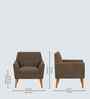 Thomas Boucle Fabric Arm Chair In BrownColour