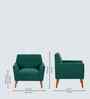 Thomas Boucle Fabric Arm Chair In Green Colour