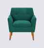 Thomas Boucle Fabric Arm Chair In Green Colour