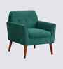 Thomas Boucle Fabric Arm Chair In Green Colour